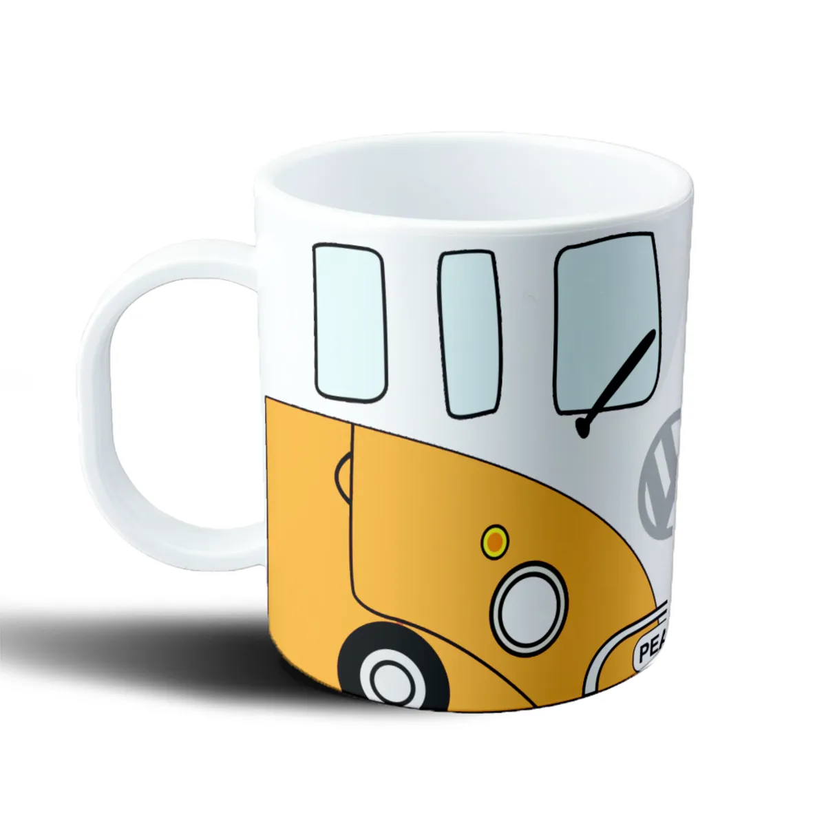 Taza de Plástico Volkswagen Combi Amarilla - vista 2