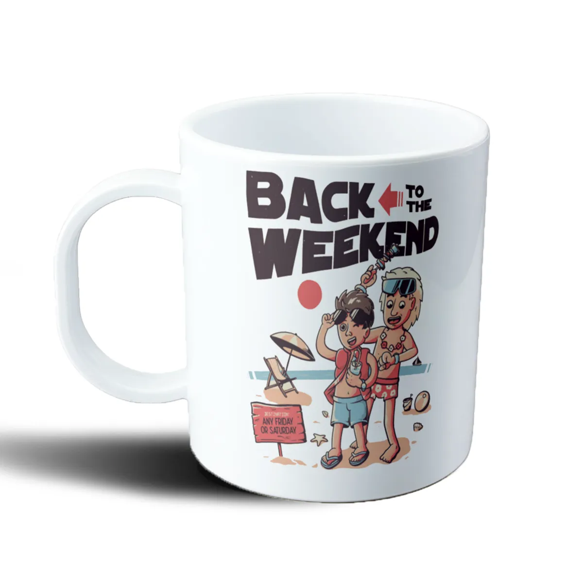 Taza de Plástico Volver al Futuro Back to the Weekend - vista 2