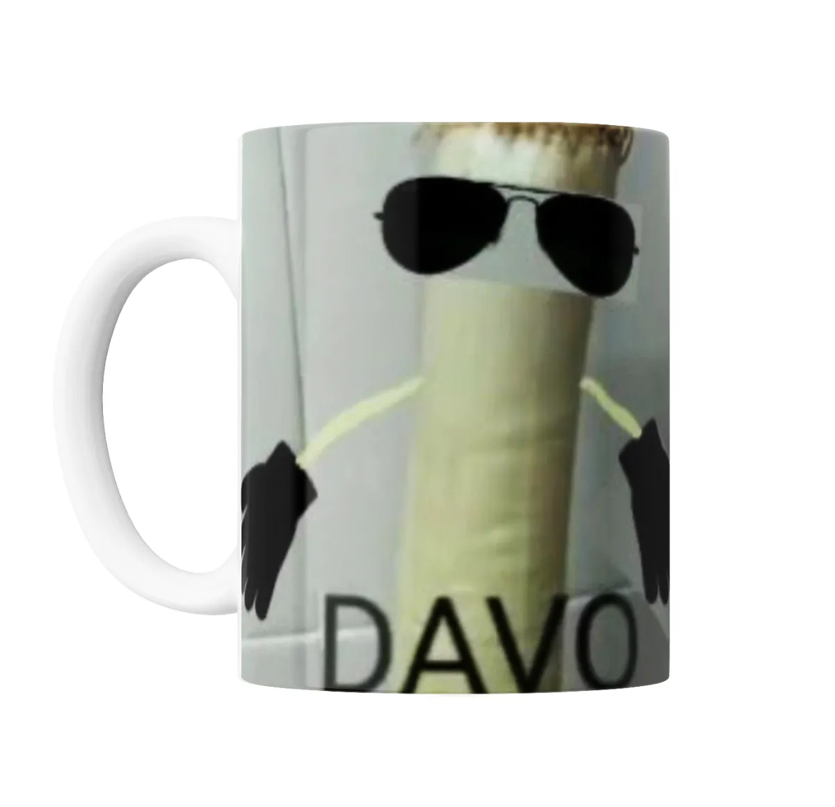 Taza de Cerámica Davo Xeneize Meme con Lentes Puerro - vista 2