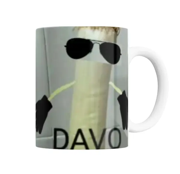 Taza de Cerámica Davo Xeneize Meme con Lentes Puerro