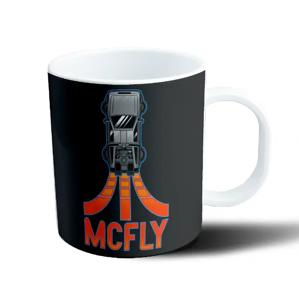 Taza de Plástico Volver al Futuro DeLorean McFly
