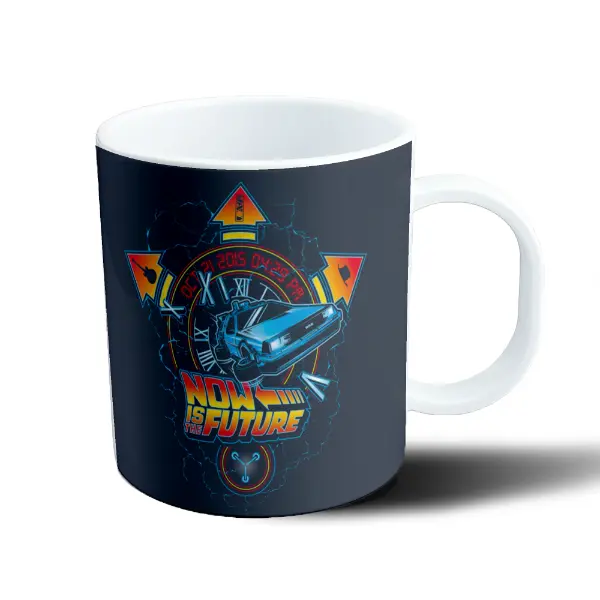 Taza de Plástico Volver al Futuro Now Is The Future DeLorean