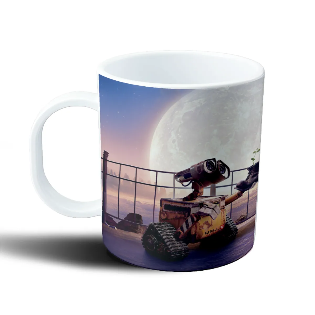 Taza de Plástico Wall-E y Eve en la Tierra - vista 2