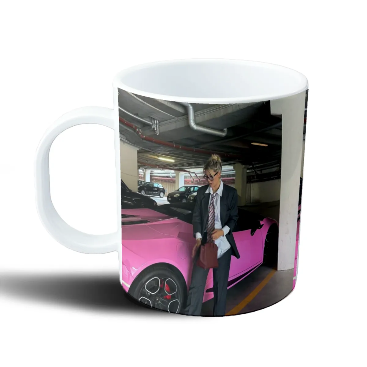 Taza de Plástico Wanda Nara Auto Rosa - vista 2