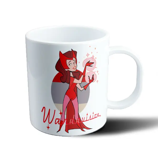 Taza de Plástico WandaVision Scarlet Witch Dibujo