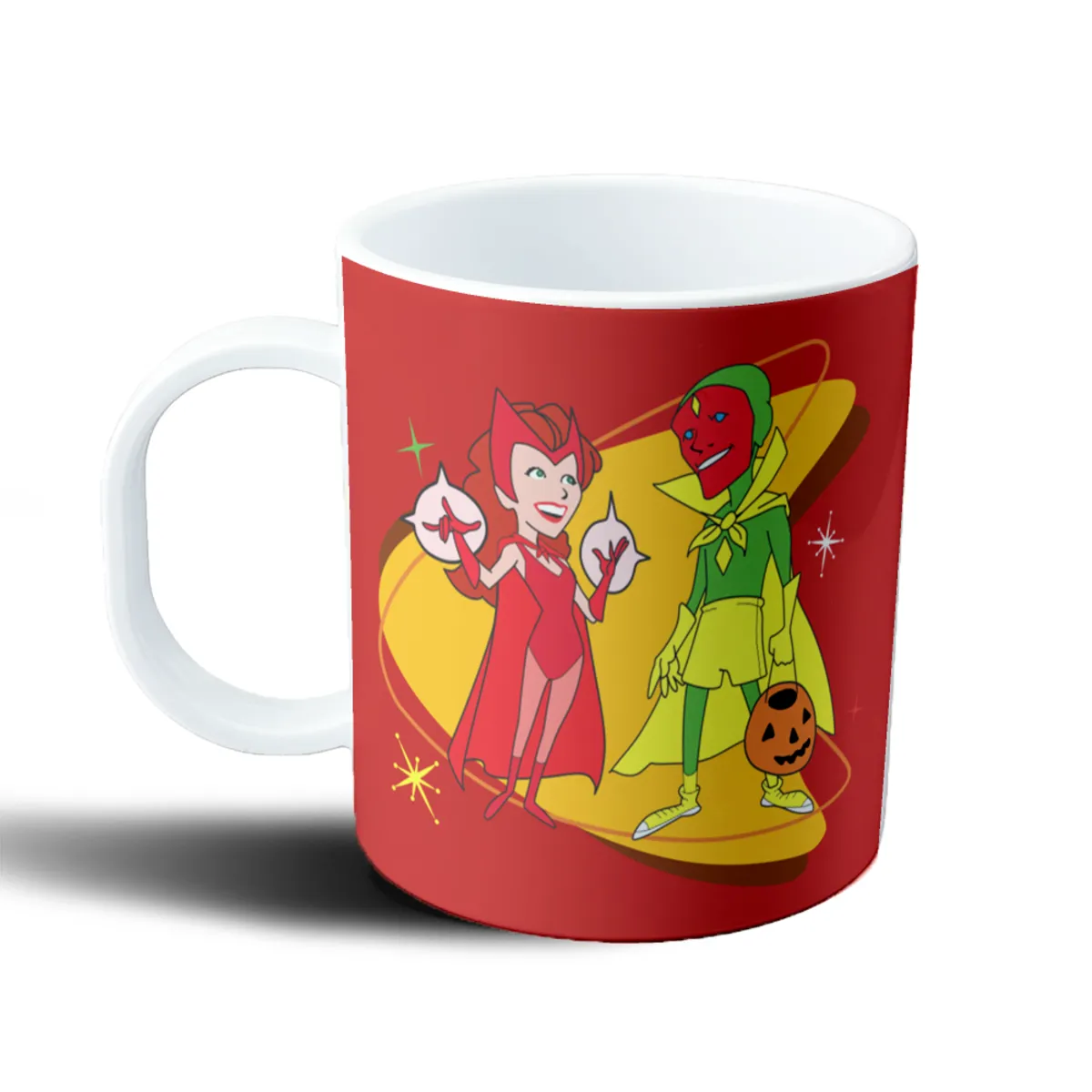 Taza de Plástico WandaVision Wanda y Visión Halloween - vista 2