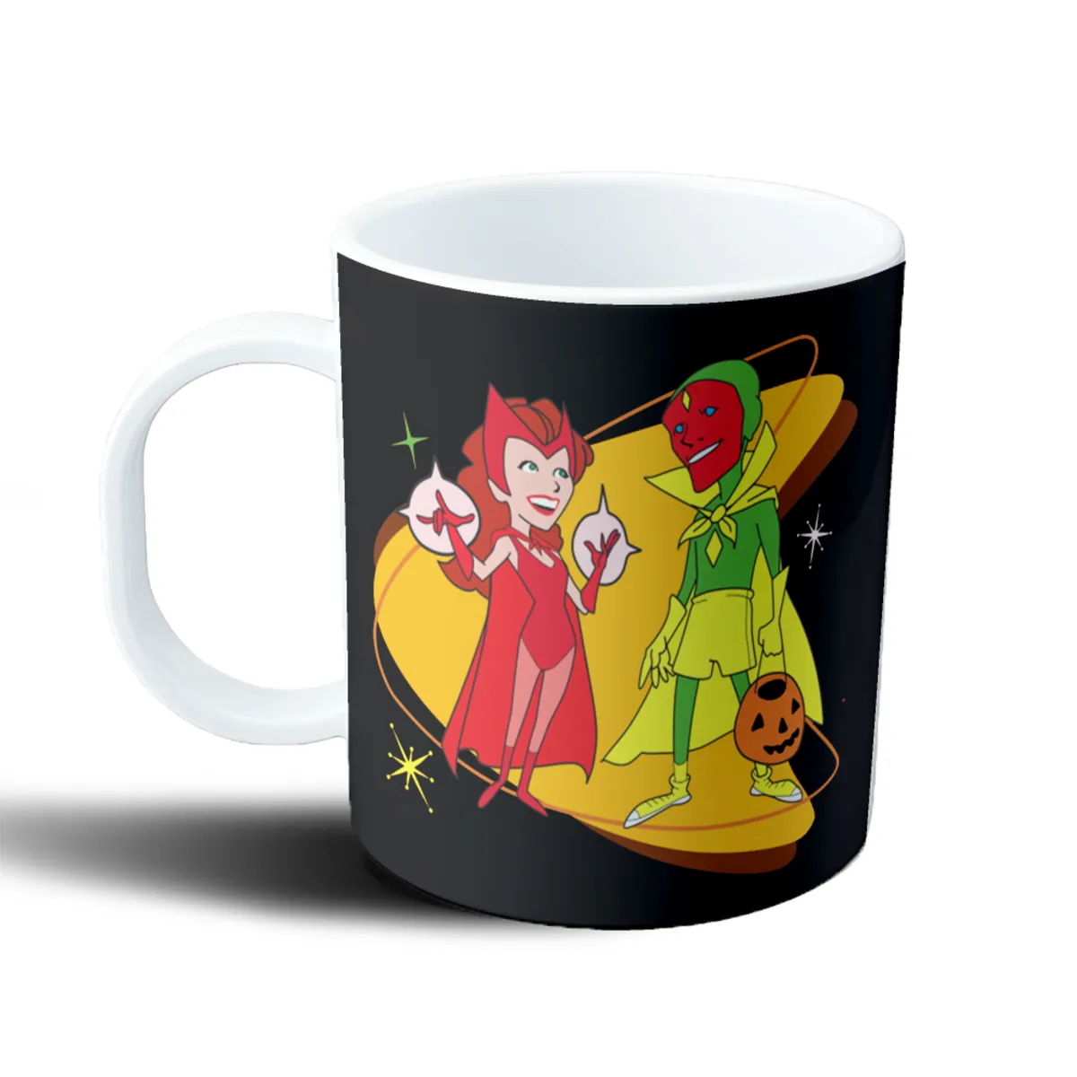 Taza de Plástico WandaVision Bruja Escarlata y Vision Halloween - vista 2
