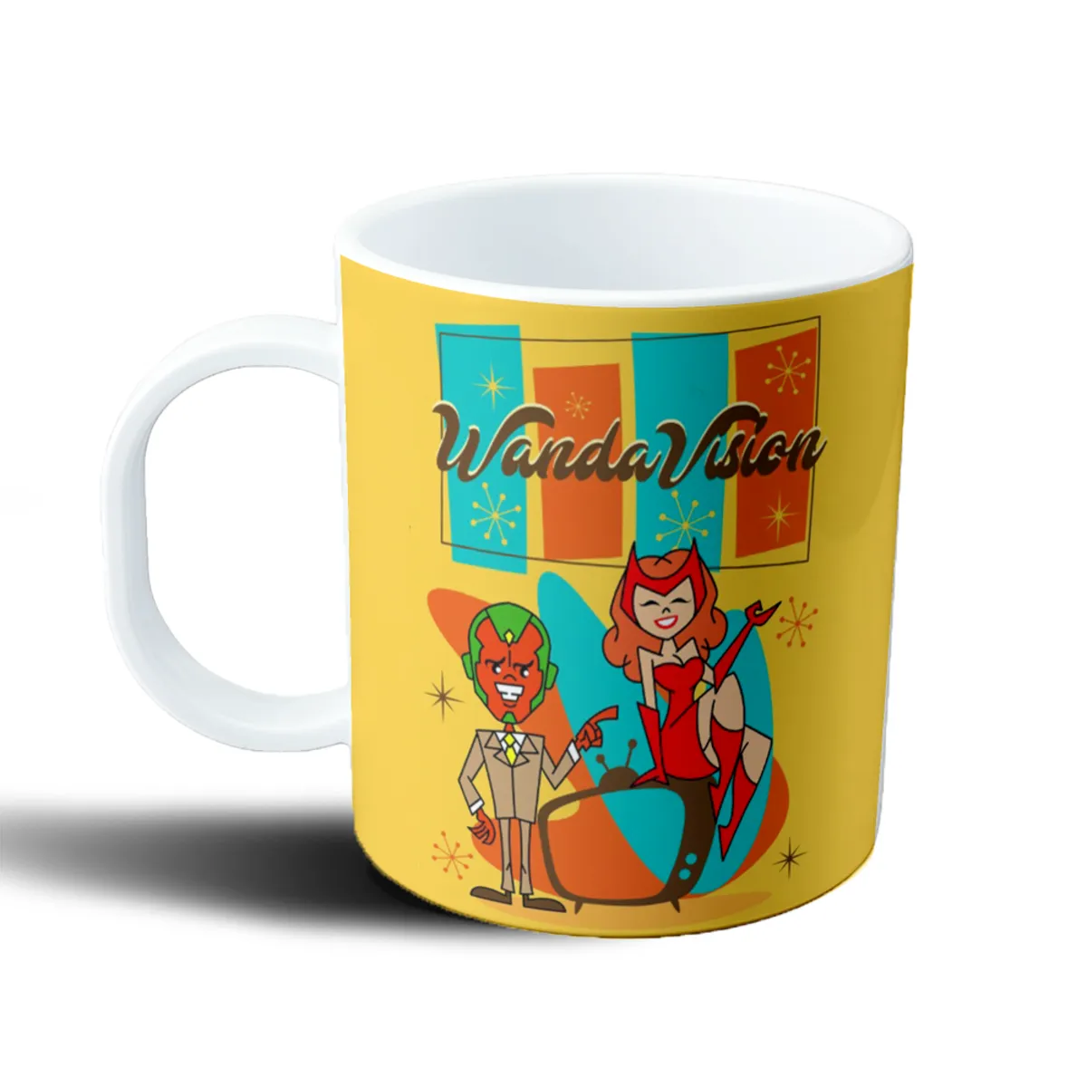Taza de Plástico WandaVision Vision y Scarlet Witch Retro - vista 2