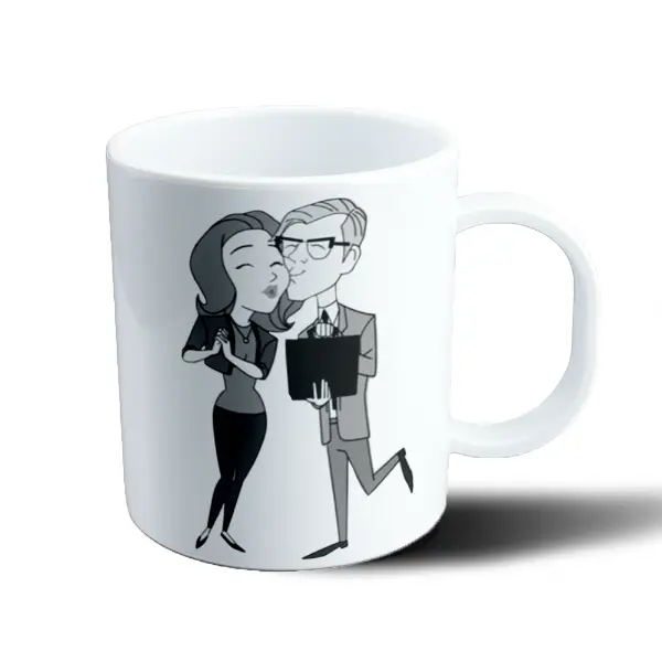 Taza de Plástico WandaVision Pareja Vintage Beso