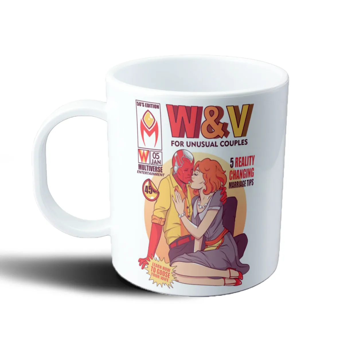 Taza de Plástico WandaVision Vision y Scarlet Witch Revista Retro - vista 2
