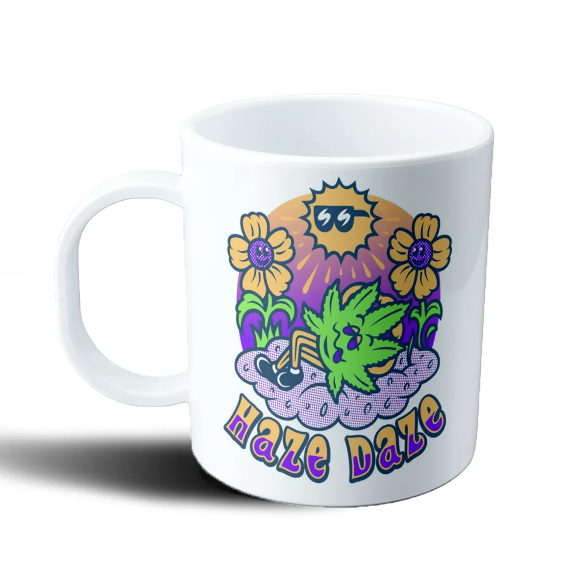Taza de Plástico Haze Daze Cannabis Sol y Flores - vista 2