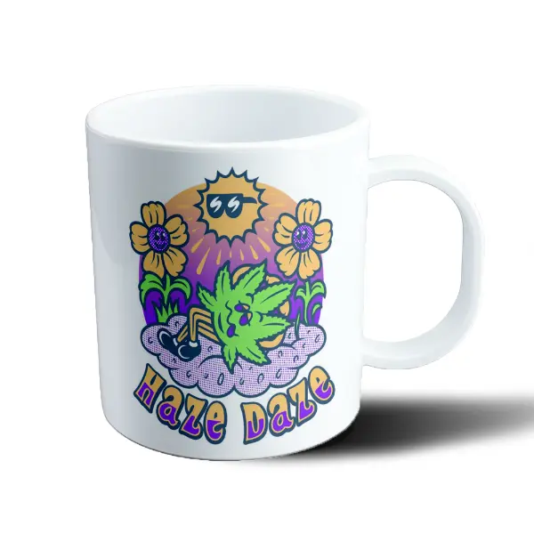 Taza de Plástico Haze Daze Cannabis Sol y Flores