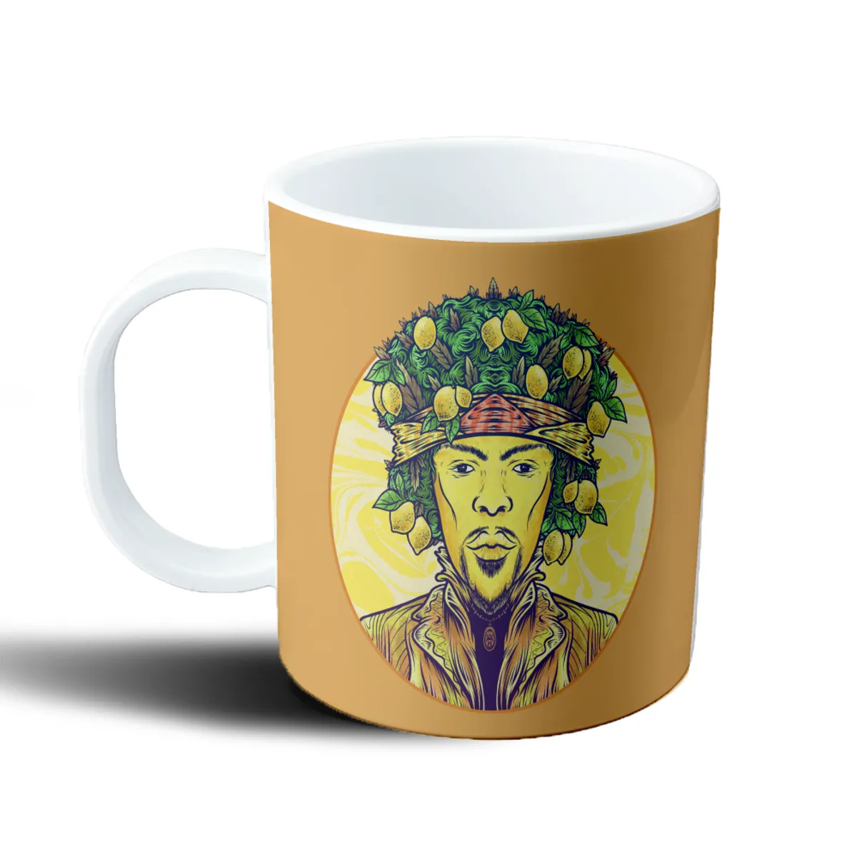 Taza de Plástico Weed Limones Retrato Ilustrado - vista 2