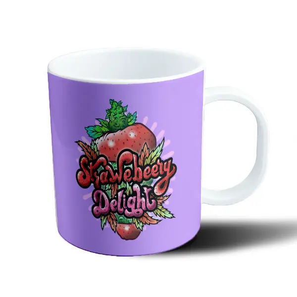 Taza de Plástico Strawberry Delight Frutilla y Cogollo