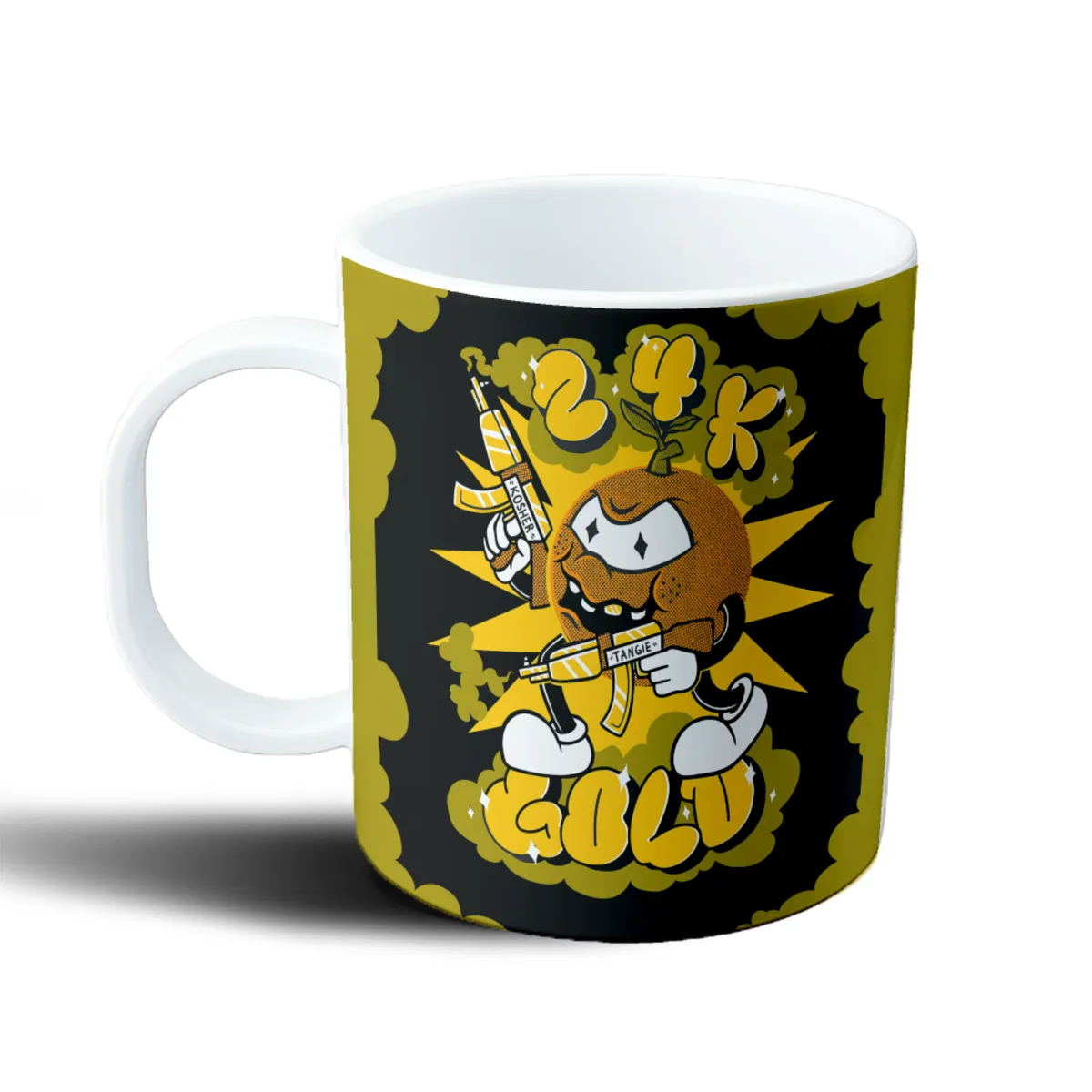 Taza de Plástico Naranja 24K Gold Kosher Tangie - vista 2