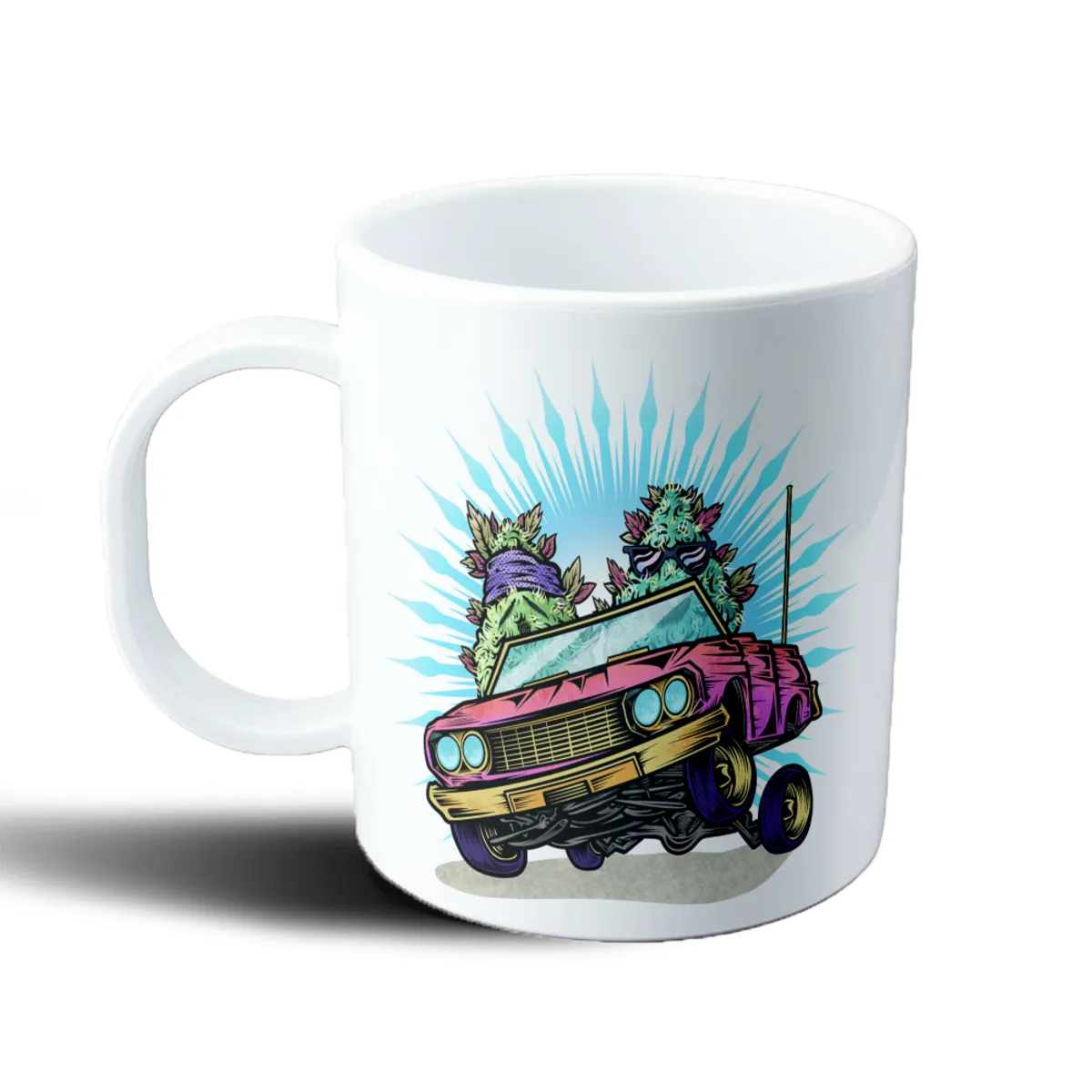 Taza de Plástico Weed Auto Lowrider Cannabis con Lentes - vista 2