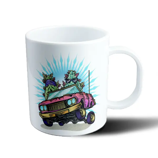 Taza de Plástico Weed Auto Lowrider Cannabis con Lentes