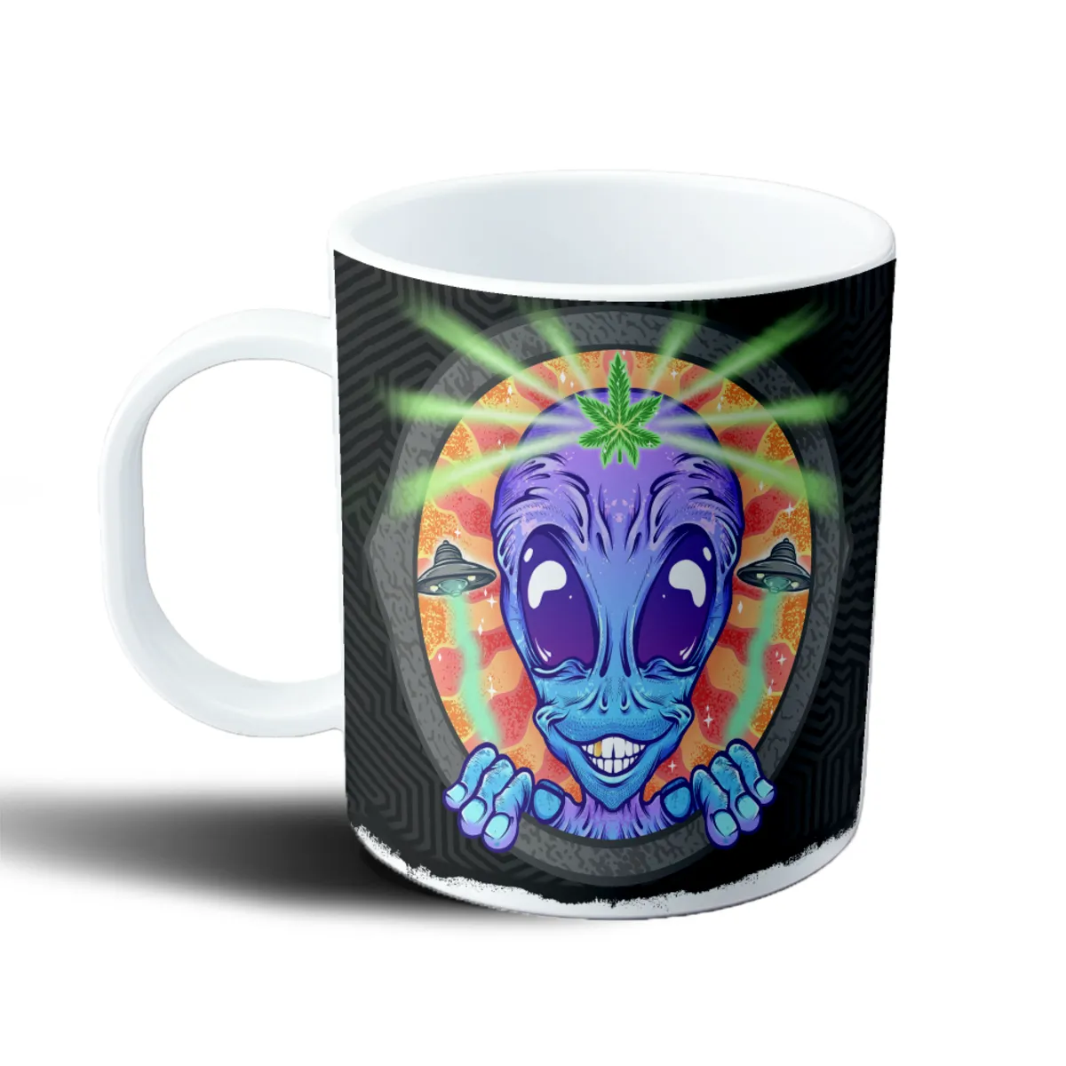 Taza de Plástico Alien Marihuana Ovnis - vista 2