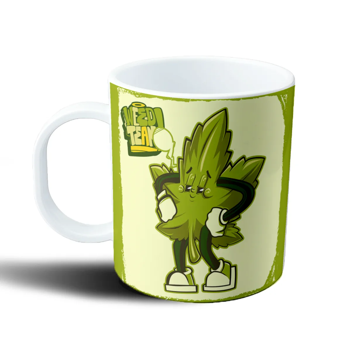 Taza de Plástico Weed Team Hoja Personaje Cartoon - vista 2