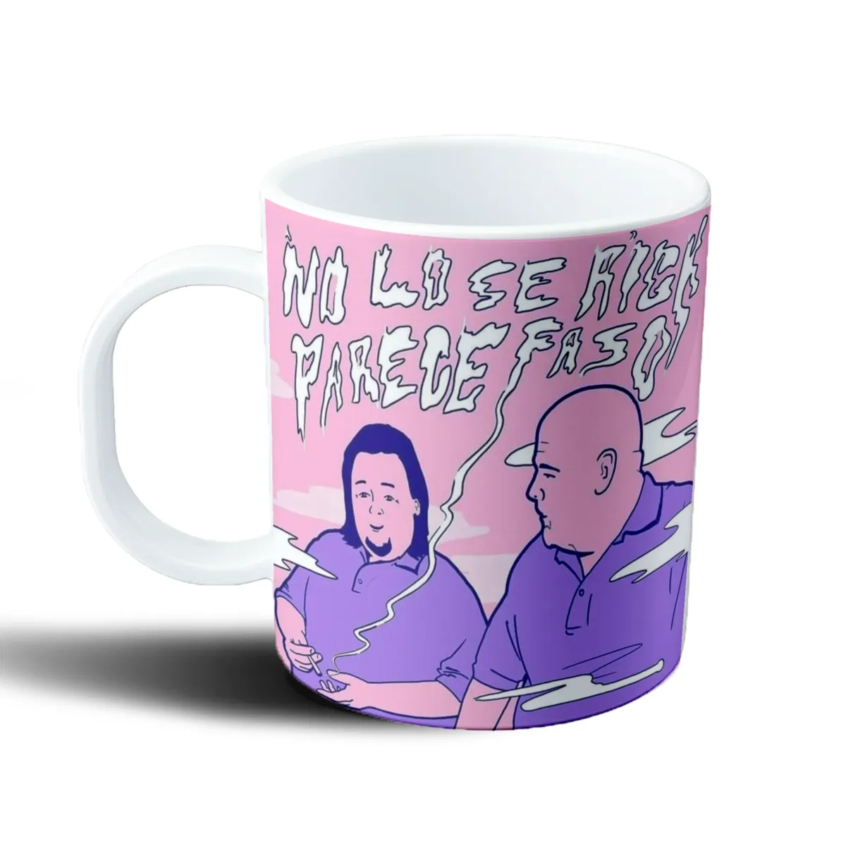 Taza de Plástico Meme No lo sé Rick parece faso - vista 2