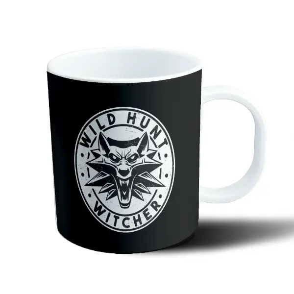 Taza de Plástico The Witcher Wild Hunt Escudo del Lobo