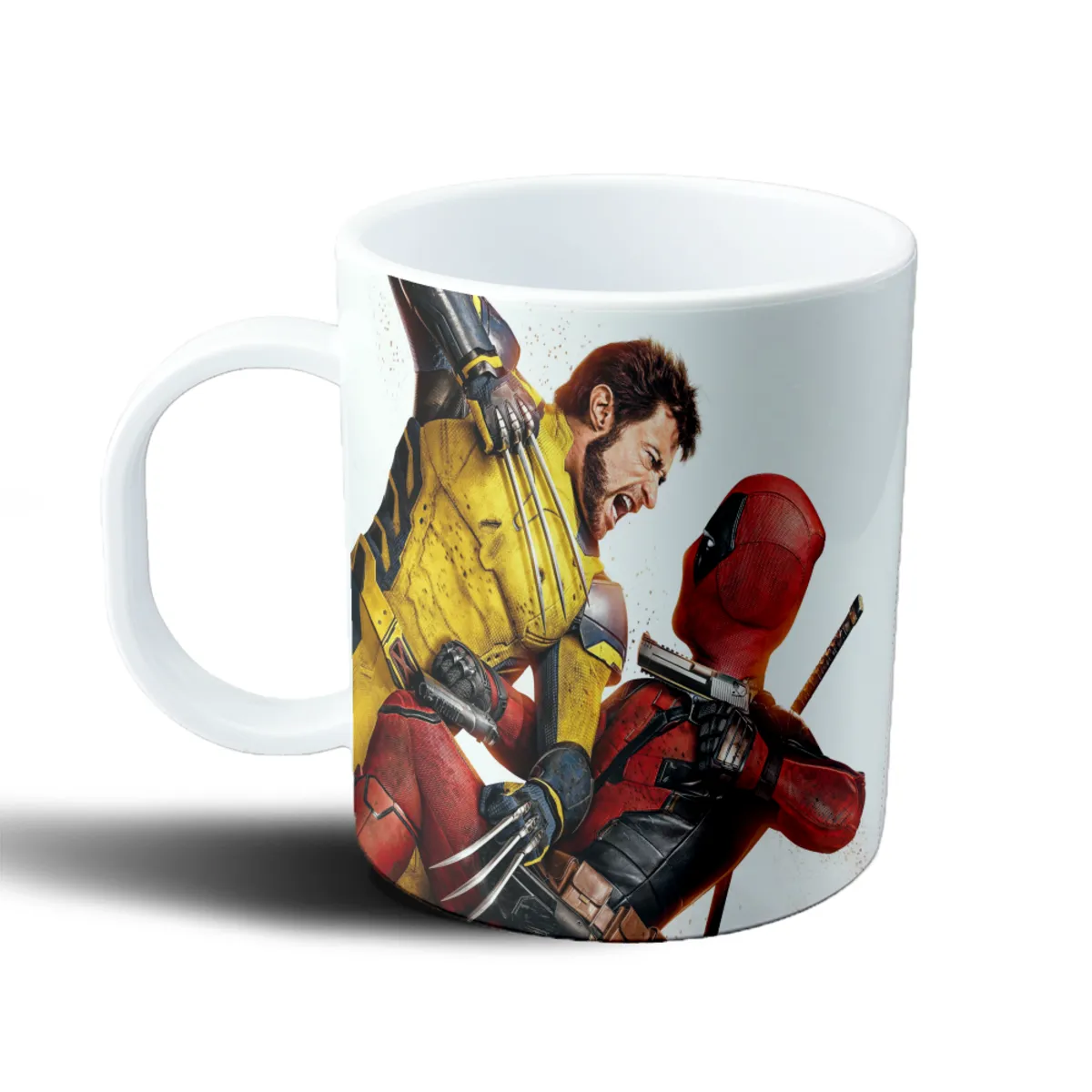 Taza de Plástico Deadpool y Wolverine Pelea - vista 2