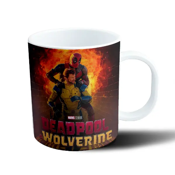 Taza de Plástico Deadpool y Wolverine Marvel Studios