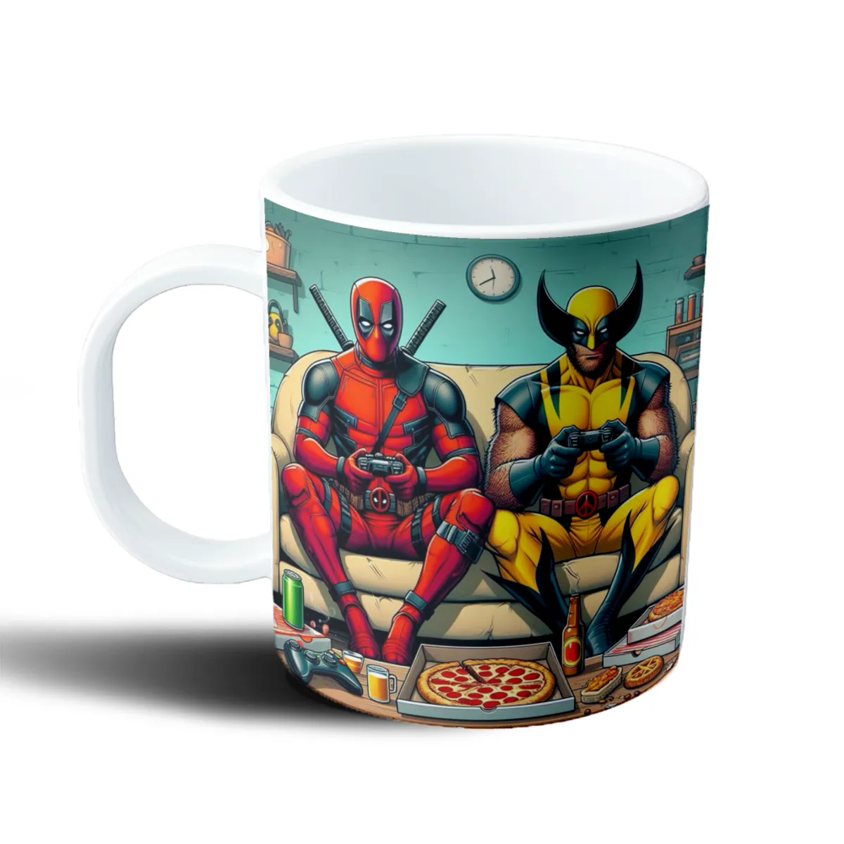 Taza de Plástico Marvel Deadpool y Wolverine Gamers - vista 2