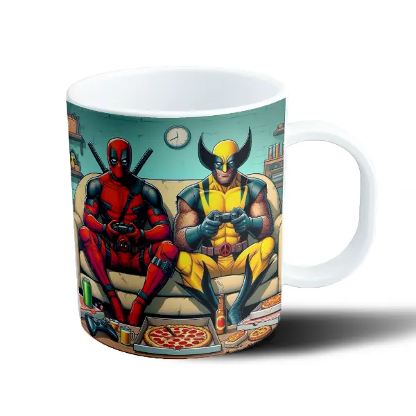 Taza de Plástico Marvel Deadpool y Wolverine Gamers