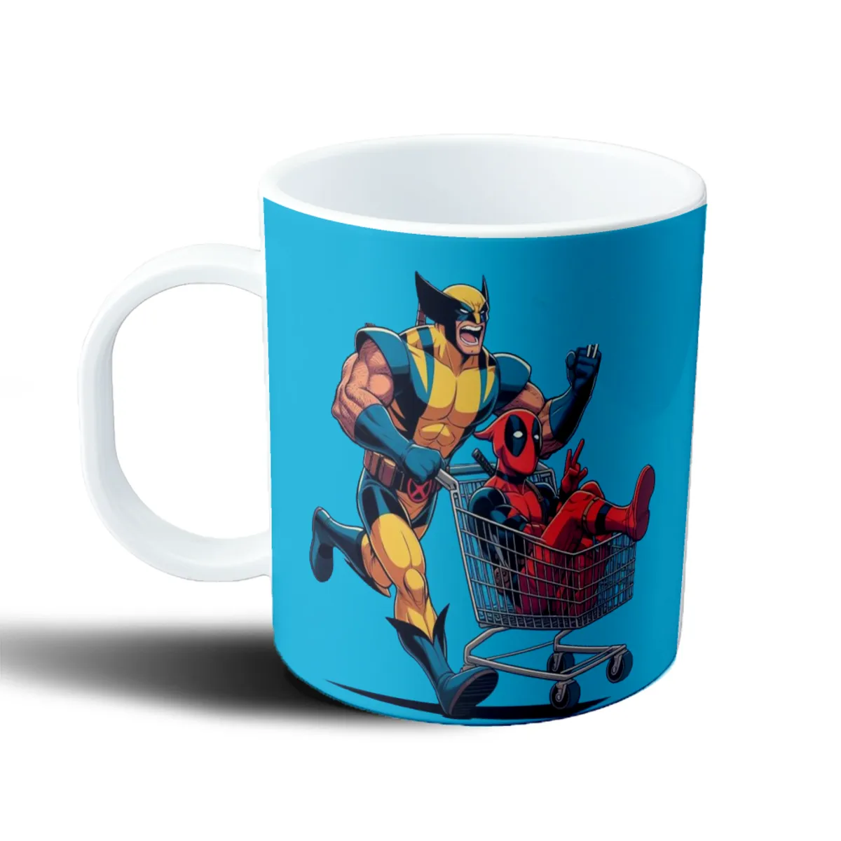 Taza de Plástico Marvel Wolverine y Deadpool en Carrito - vista 2