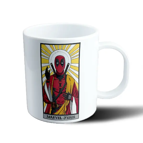 Taza de Plástico Deadpool Marvel Jesus Tarjeta del Tarot