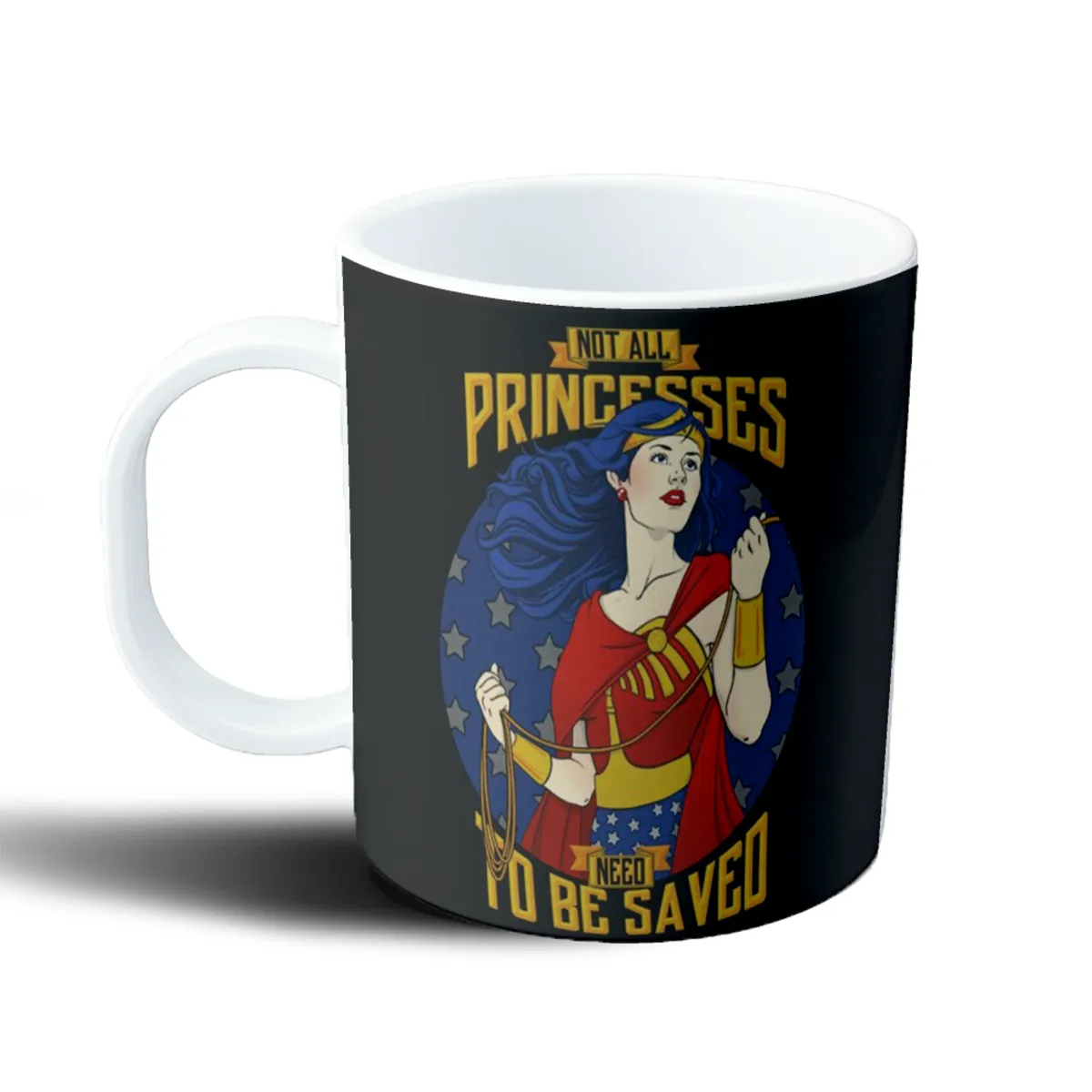Taza de Plástico Wonder Woman Not All Princesses Need To Be Saved - vista 2