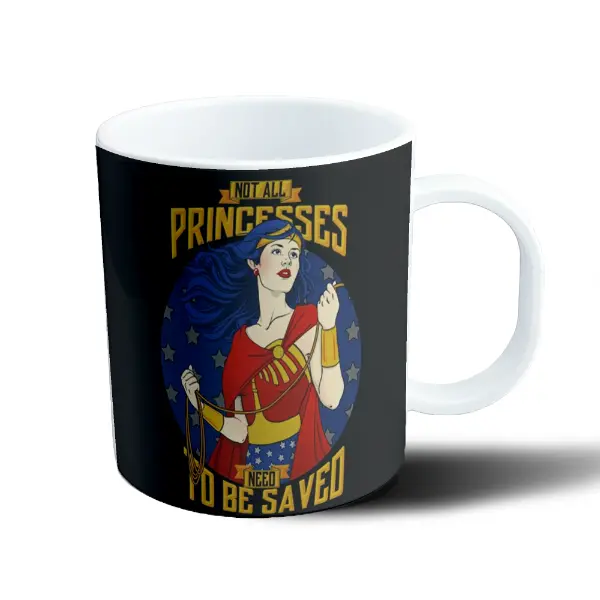Taza de Plástico Wonder Woman Not All Princesses Need To Be Saved