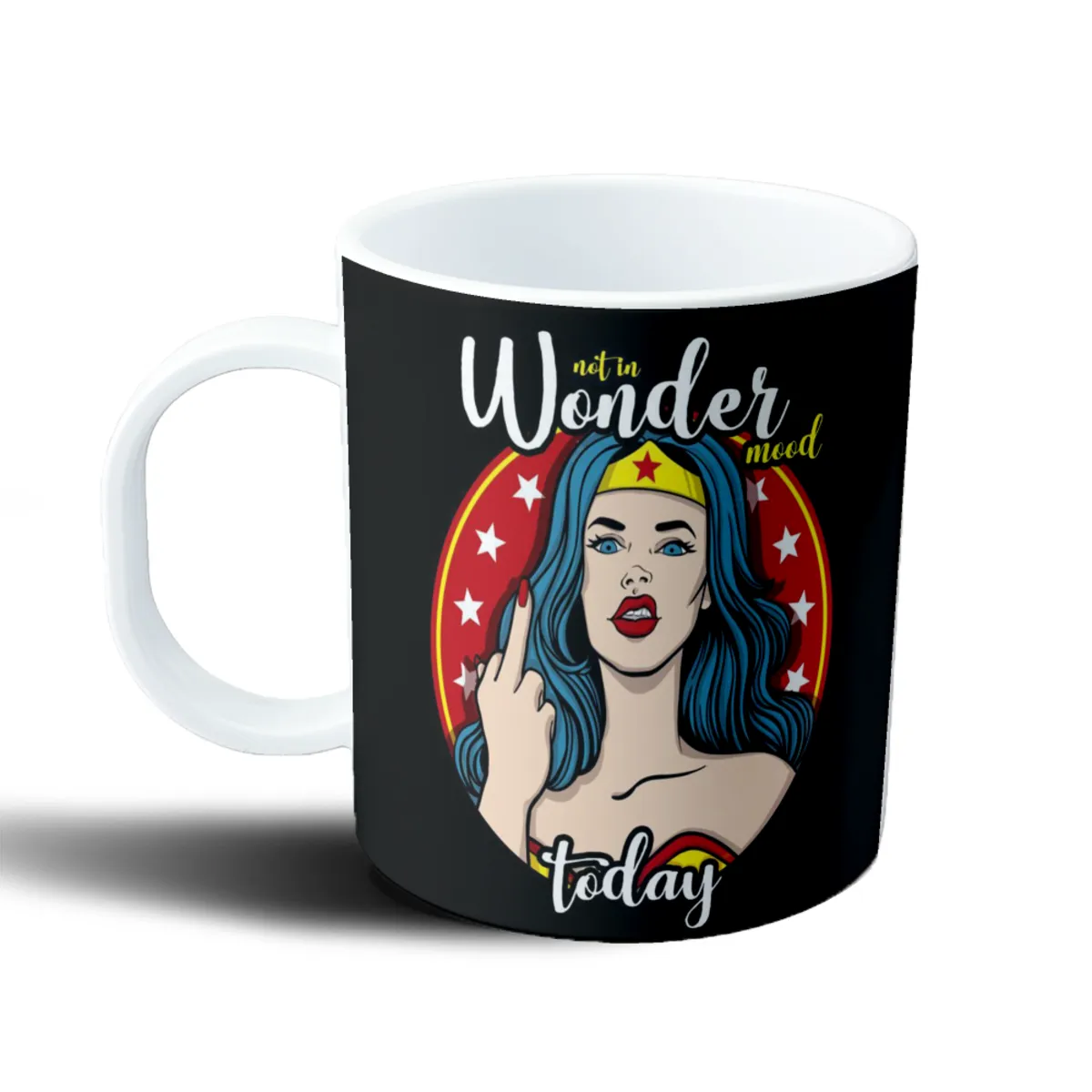 Taza de Plástico Wonder Woman Not in Wonder Mood Today - vista 2