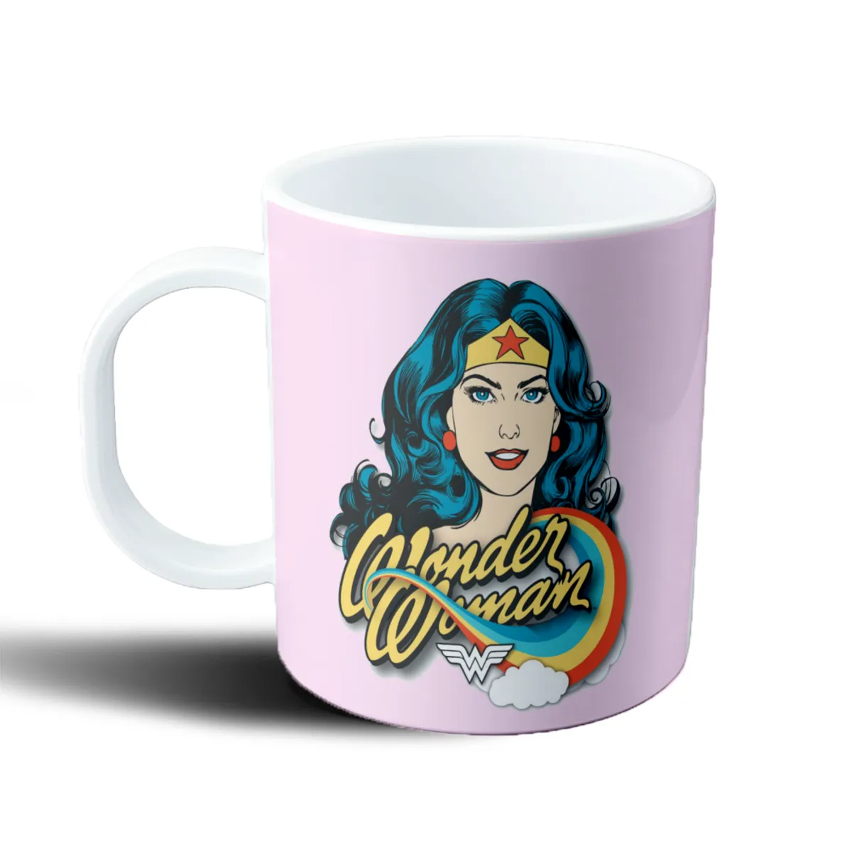 Taza de Plástico Wonder Woman Retro Logo - vista 2