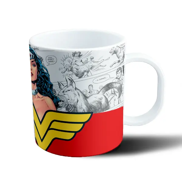 Taza de Plástico Wonder Woman Clásica Comic