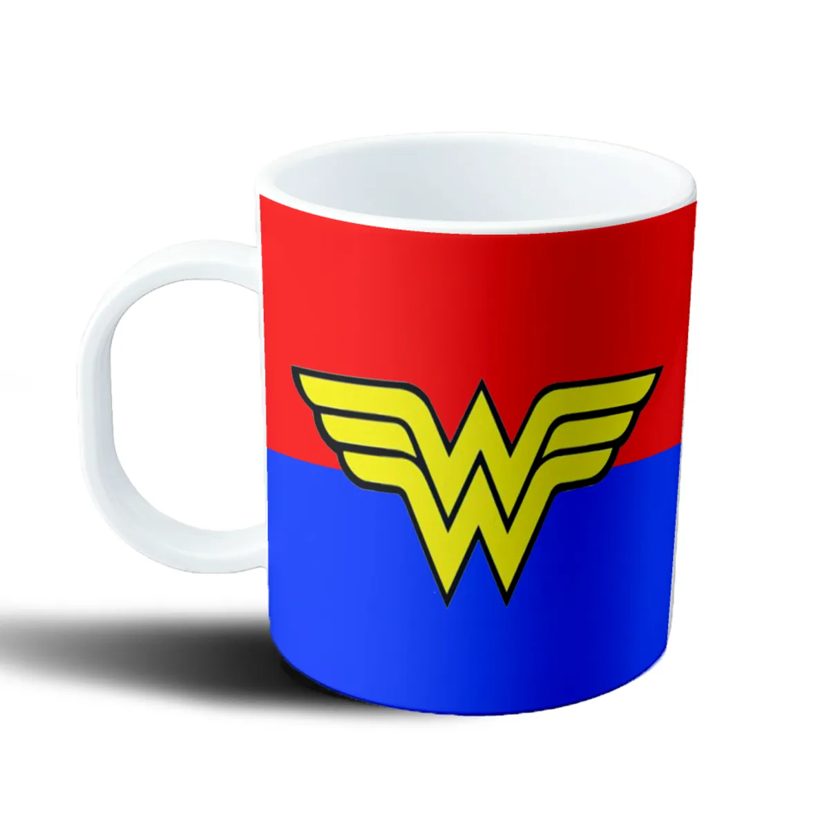 Taza de Plástico Wonder Woman Logo Rojo y Azul - vista 2