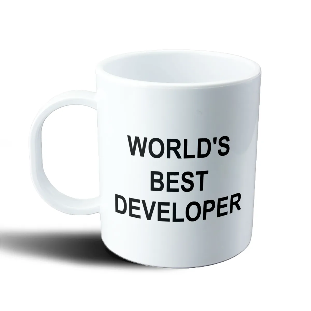 Taza de Plástico World's Best Developer - vista 2