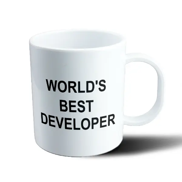 Taza de Plástico World's Best Developer