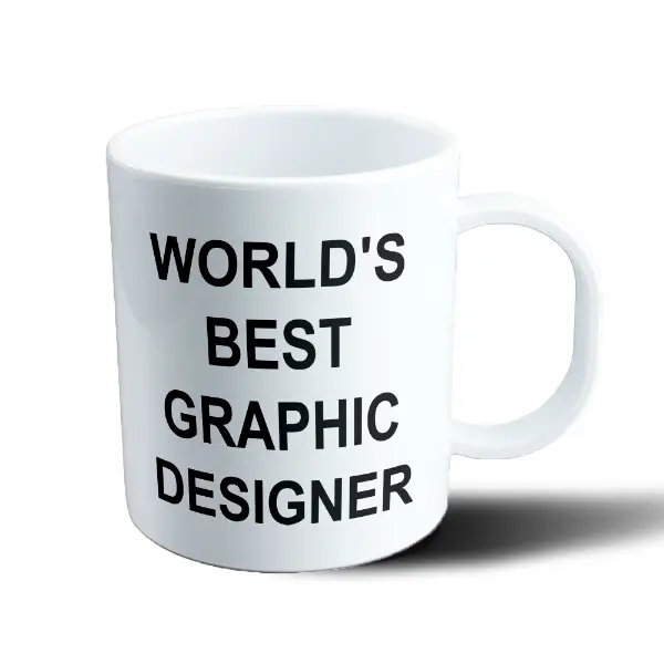 Taza de Plástico World's Best Graphic Designer