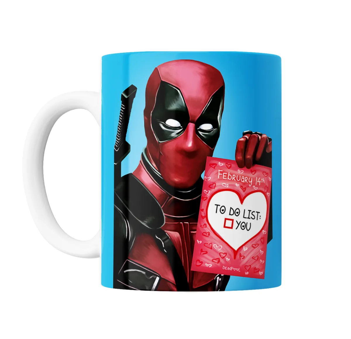 Taza de Cerámica Deadpool San Valentín To Do List - vista 2