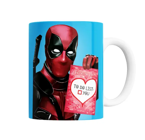 Taza de Cerámica Deadpool San Valentín To Do List