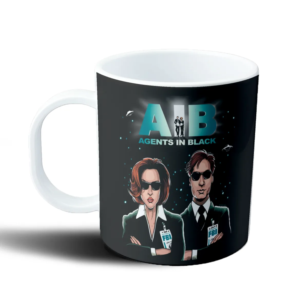 Taza de Plástico X Files Agents in Black Mulder y Scully - vista 2
