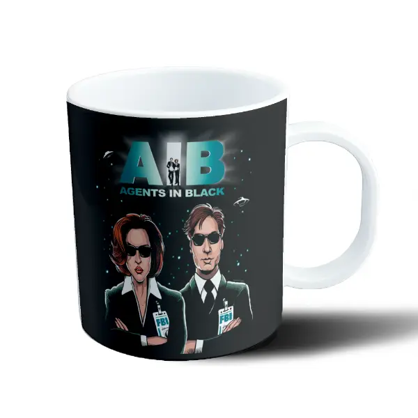 Taza de Plástico X Files Agents in Black Mulder y Scully