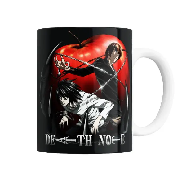Taza de Cerámica Death Note Light y L Manzana