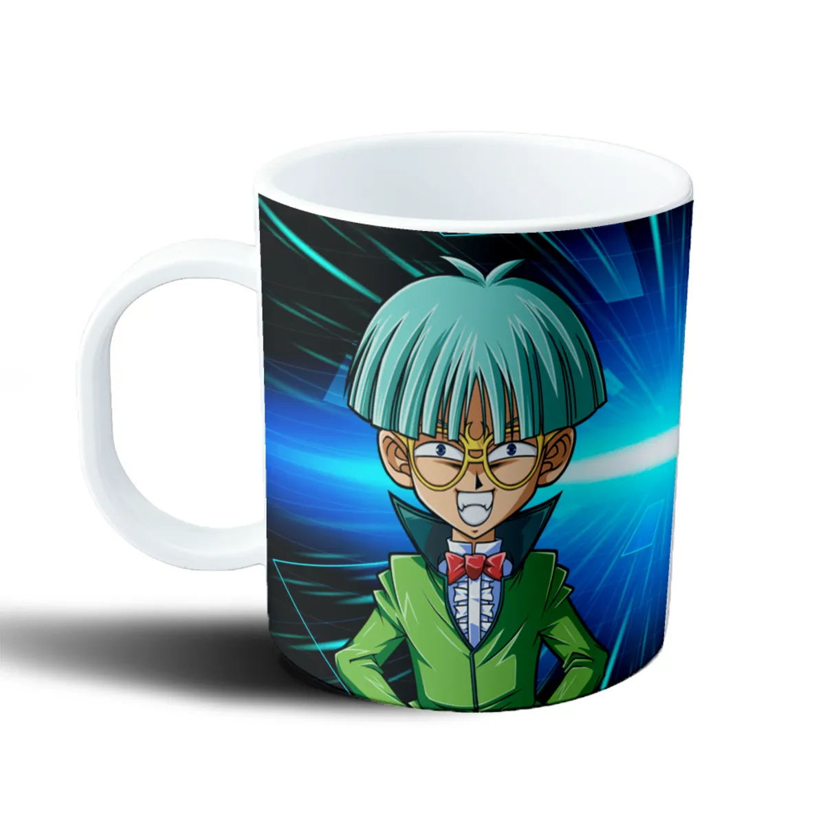 Taza de Plástico Yu Gi Oh Anime Chico de Pelo Celeste y Anteojos Amarillos - vista 2