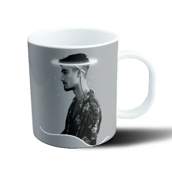 Taza de Plástico Zayn Malik Perfil Halo Camisa Floral