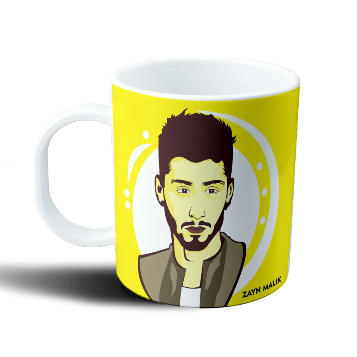 Taza de Plástico Zayn Malik Ilustrado Amarillo - vista 2