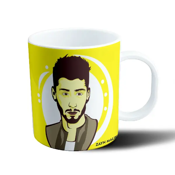 Taza de Plástico Zayn Malik Ilustrado Amarillo