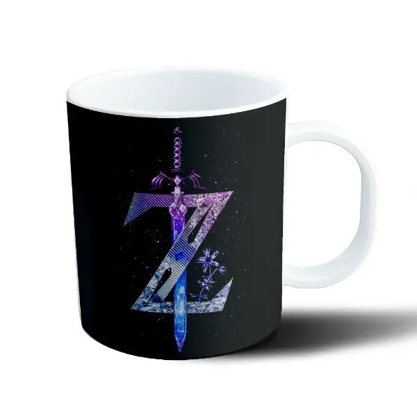 Taza de Plástico Zelda Espada Maestra y Logo Galáctico